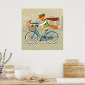 Fox Bike Ride Poster (Keuken)