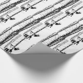 Fox Birch Tree Forest Animal Silhouette Natuur Art Cadeaupapier (Hoek)