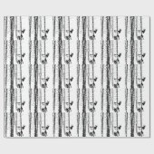 Fox Birch Tree Forest Animal Silhouette Natuur Art Cadeaupapier (Vlak)