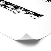 Fox Birch Tree Forest Animal Silhouette Natuur Art Poster (Hoek)