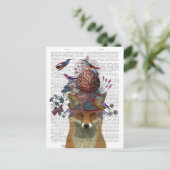Fox Birdkeeper met Artichoke Briefkaart (Staand voorkant)