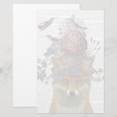 Fox Birdkeeper met Artichoke Briefpapier (Voorkant / Achterkant)