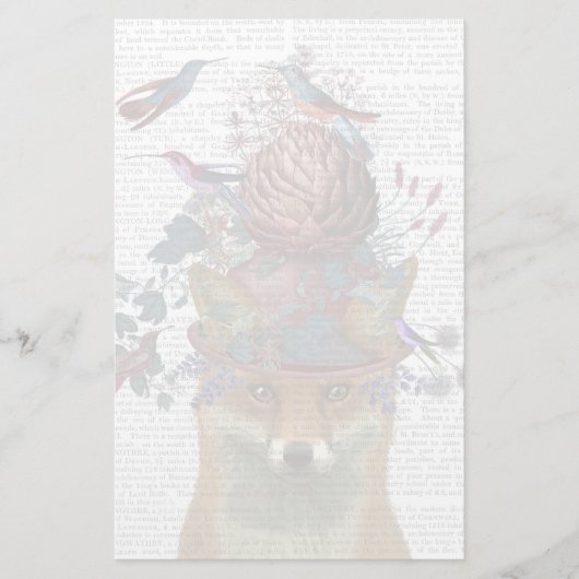 Fox Birdkeeper met Artichoke Briefpapier (Voorkant)