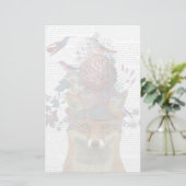 Fox Birdkeeper met Artichoke Briefpapier (Staand voorkant)
