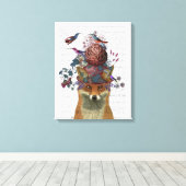 Fox Birdkeeper met Artichoke Canvas Afdruk (Insitu (Houten vloer))