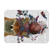 Fox Birdkeeper met Artichoke Magneet (Horizontaal)