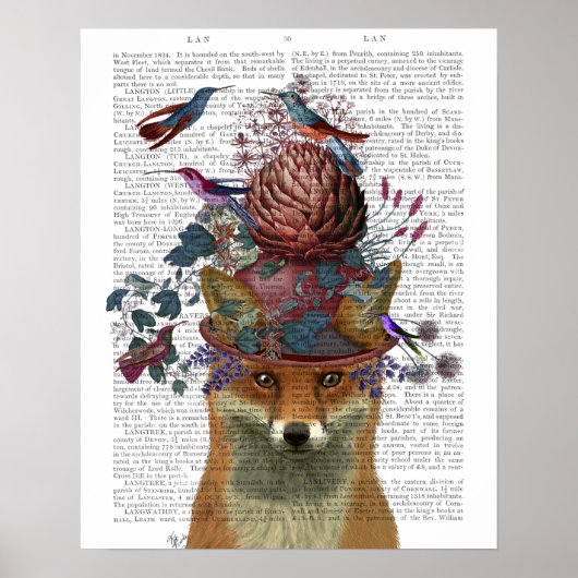 Fox Birdkeeper met Artichoke Poster (Voorkant)
