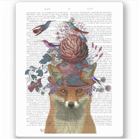 Fox Birdkeeper met Artichoke Sticker (Voorkant)