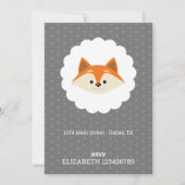 Fox Birthday Invitation Kaart (Achterkant)