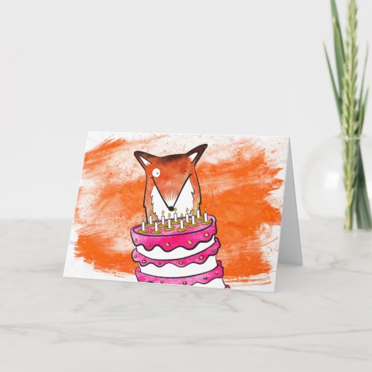 Fox Birthday-kaart Kaart (Voorkant)