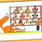 FOX BIRTHDAY SURPRISE wenskaart Kaart