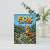 Fox Black Forest Moderne KlayKoo Briefkaart (Staand voorkant)