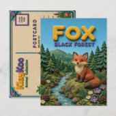 Fox Black Forest Moderne KlayKoo Briefkaart (Voorkant / Achterkant)