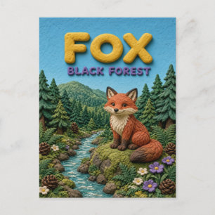 Fox Black Forest Moderne KlayKoo Briefkaart