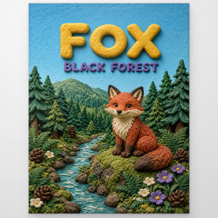 Fox Black Forest Moderne KlayKoo Briefkaart