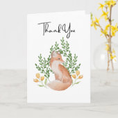 Fox Blank bedankje Kaart (Gele Bloem)