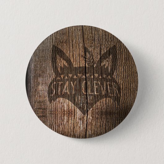 Fox, blijf slimme kleine vos ronde button 5,7 cm (Voorkant)