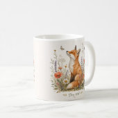 Fox Blijf Wild Wilde Bloemen Mok (Voorkant rechts)