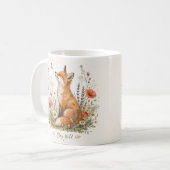 Fox Blijf Wild Wilde Bloemen Mok (Voorkant links)