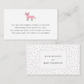Fox-boekenkaart voor meisjes baby shower informatiekaartje (Voorkant / Achterkant)