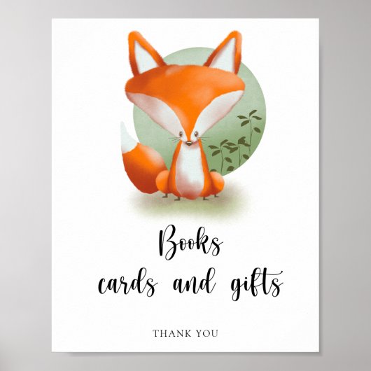 Fox - boekenkaarten en geschenken poster (Voorkant)