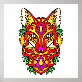 Fox boho poster