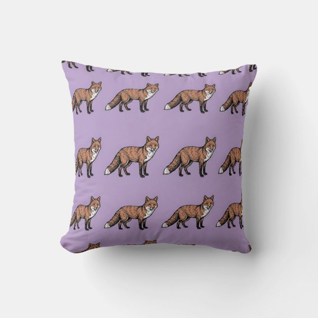 Fox Boho Worpillow Lavendel Kussen (Voorkant)