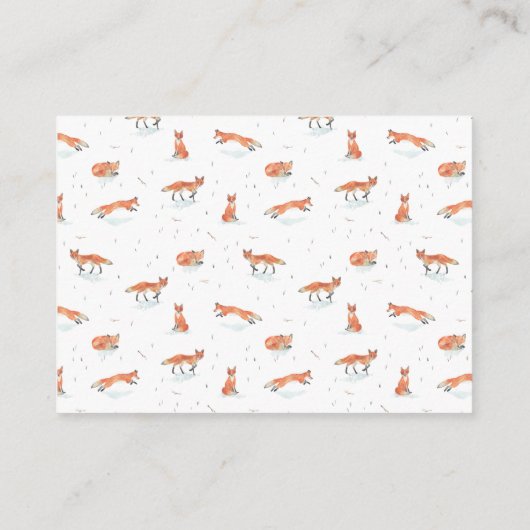 Fox Book Request Baby shower Kaart (Achterkant)