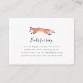 Fox Book Request Baby shower Kaart (Voorkant)