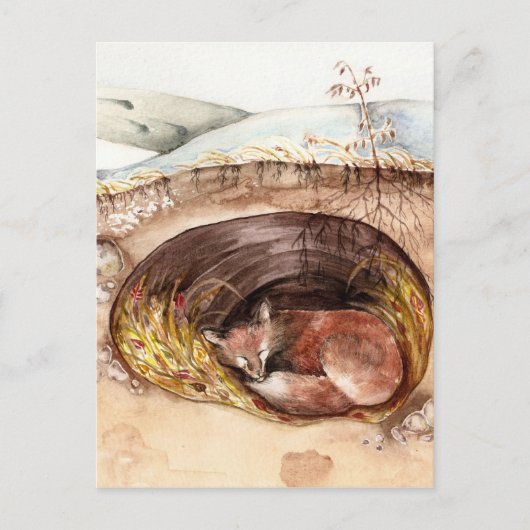 Fox Borrow Briefkaart (Voorkant)