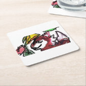 Fox bos kartonnen onderzetters (Schuin)