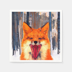 Fox-bosbouwpapier Napkin Servet