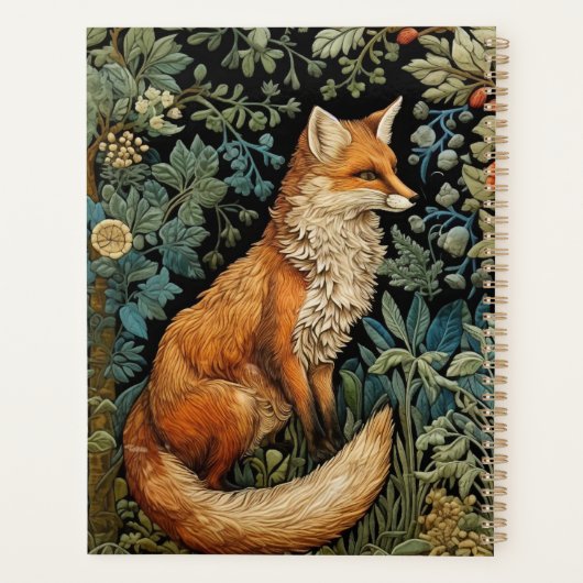 Fox Botanische Bosbloemen William Morris Planner (Achterkant)