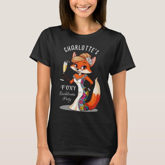 Fox Bride wordt geboren | Foxy Bachelorette Party  T-shirt (Voorkant)