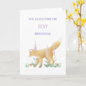 Fox Bridesmaid Proposal Card Kaart (Gele Bloem)