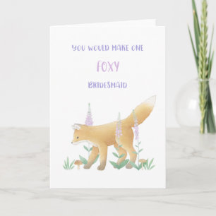 Fox Bridesmaid Proposal Card Kaart