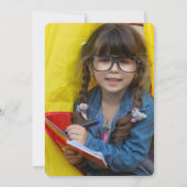 Fox Brown Yellow Photo Kindergarten Afstuderen Kaart (Achterkant)