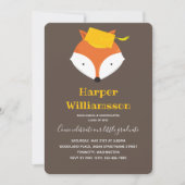 Fox Brown Yellow Photo Kindergarten Afstuderen Kaart (Voorkant)