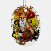 Fox buitenshuis keramisch ornament (Achterkant)