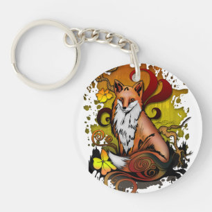 Fox buitenshuis sleutelhanger