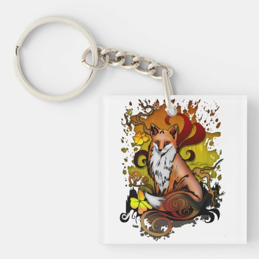 Fox buitenshuis sleutelhanger (Voorkant)