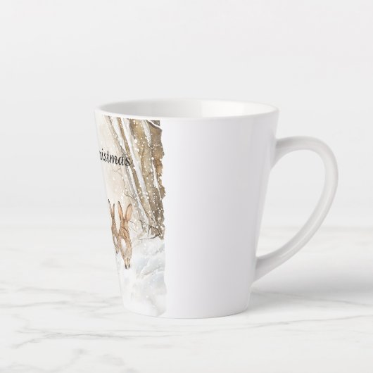 Fox Bunny Rabbit Best Friends Forever Latte Mok (Rechts)