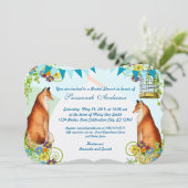  Fox Bunting Garden Vrijgezellenfeest nodigt uit Kaart (Staand voorkant)