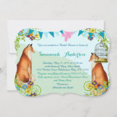  Fox Bunting Garden Vrijgezellenfeest nodigt uit Kaart (Voorkant)