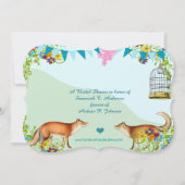  Fox Bunting Garden Vrijgezellenfeest nodigt uit Kaart (Achterkant)