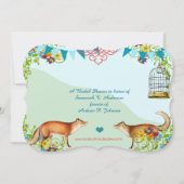 Fox Bunting Garden Vrijgezellenfeest nodigt uit Kaart (Achterkant)