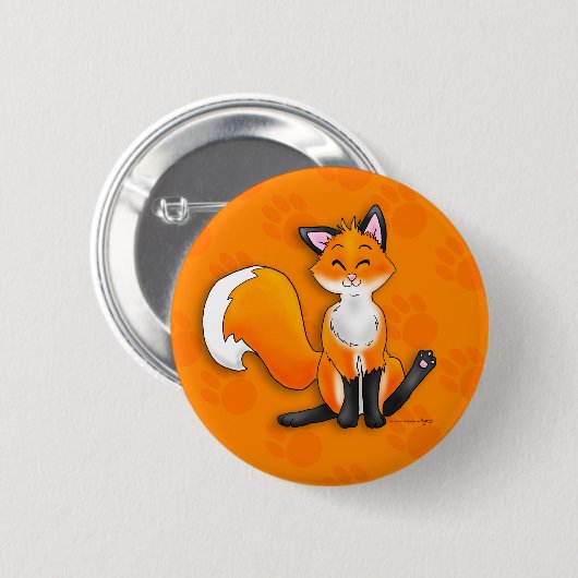 Fox Buttonnen Ronde Button 5,7 Cm (Voorkant /achterkant)