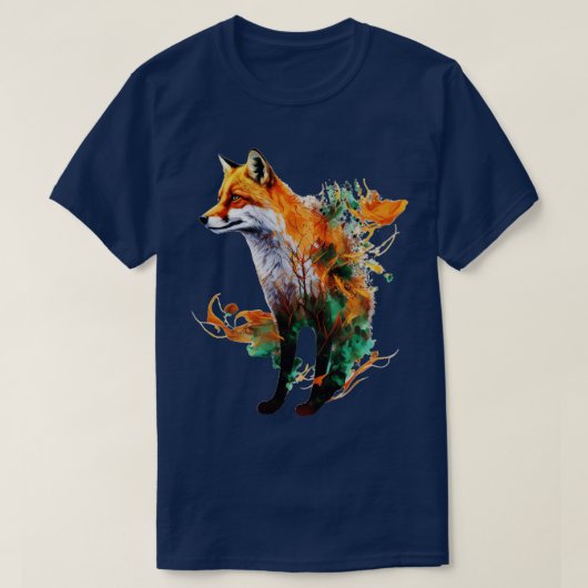 fox cadeau kunstwerk rode vos kleurrijk dierlijk k t-shirt (Design voorkant)