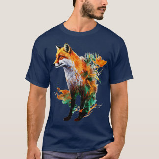 fox cadeau kunstwerk rode vos kleurrijk dierlijk k t-shirt