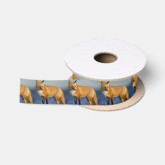 Fox cadeauverpakking, wintervos satijnen lint